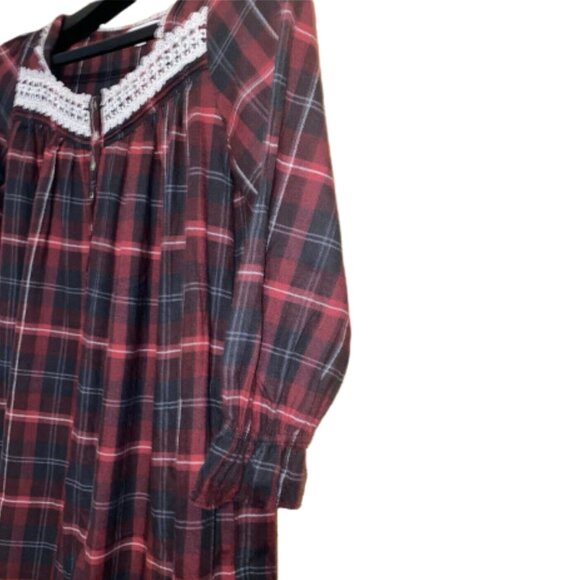 Eileen West Plaid Ballet Gown Long Sleeve Ladies Size Small Tartan - Picture 3 of 4